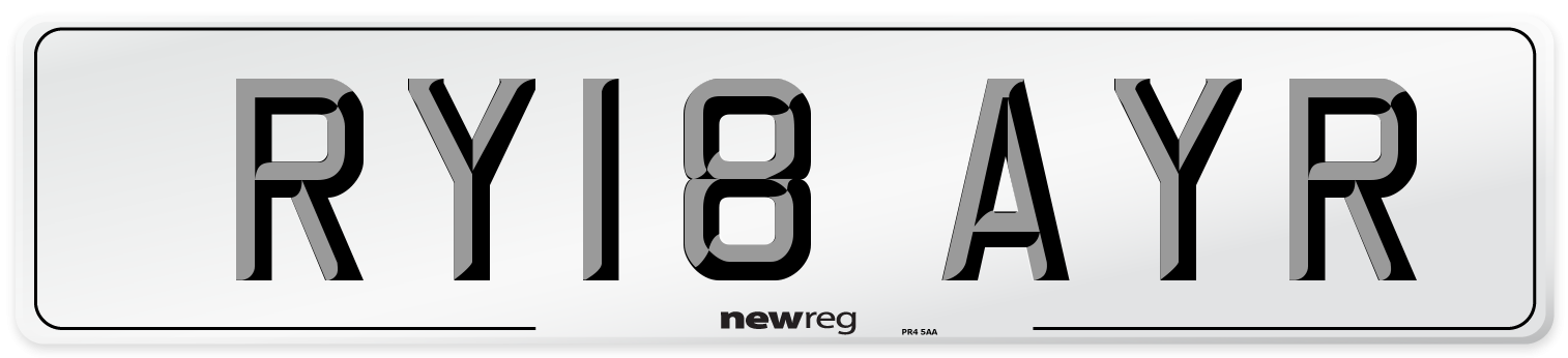 RY18 AYR Number Plate from New Reg